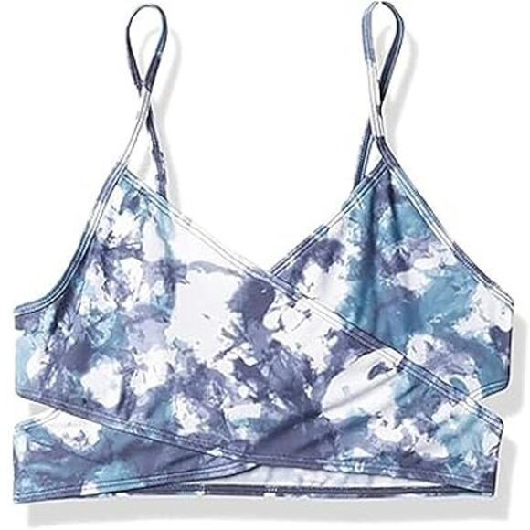 New Kanu Surf Girls Size 12 Blue Seafoam Beach Sport Wrap Around Bikini Swimsuit - Picture 2 of 3